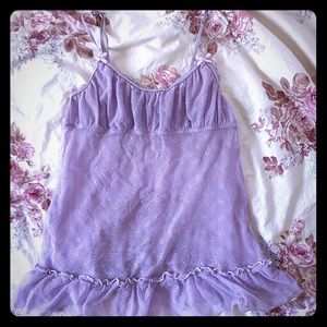 Victoria’s Secret lavender mesh lingerie top
